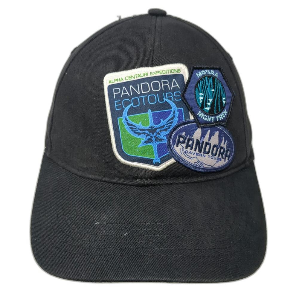 Disney Parks Pandora World of Avatar Black Baseball Cap One Size Slideback Hat
